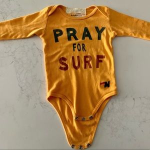 Aviator Nation distressed long sleeve baby bodysuit